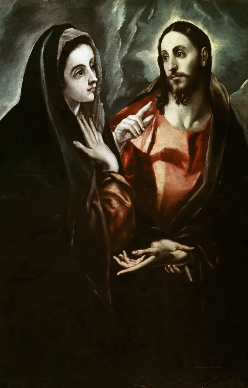 Le Christ prenant congé de sa mère, vers 1600 - Dominico El Greco