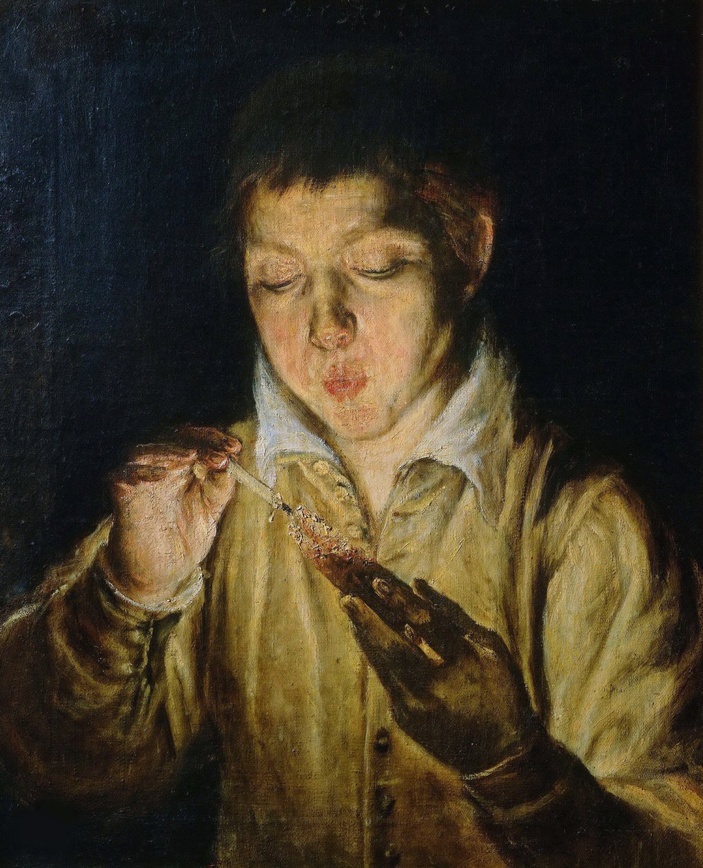 El Soplón Garçon soufflant sur une mèche, vers 1571-1572 - Dominico El Greco