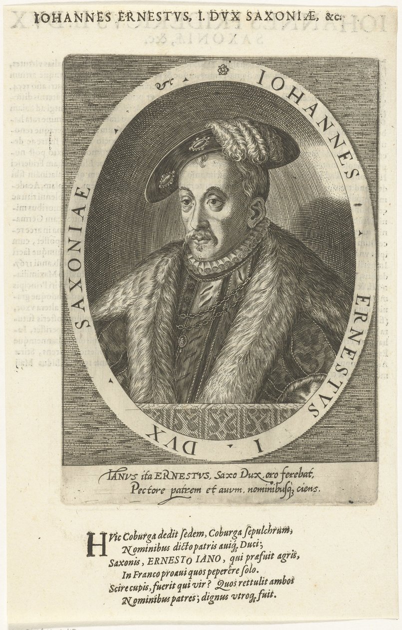 Jean Ernest 1521-1553, duc de Saxe-Cobourg, 1601 - Dominicus or Custodis Custos