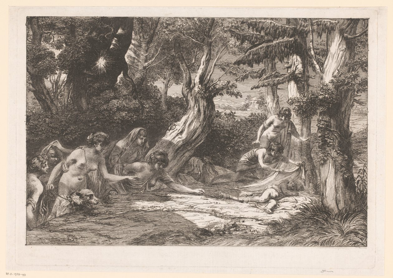 Diane et ses nymphes trouvent Cupidon endormi dans la forêt - Dominique Vivant Denon (baron)