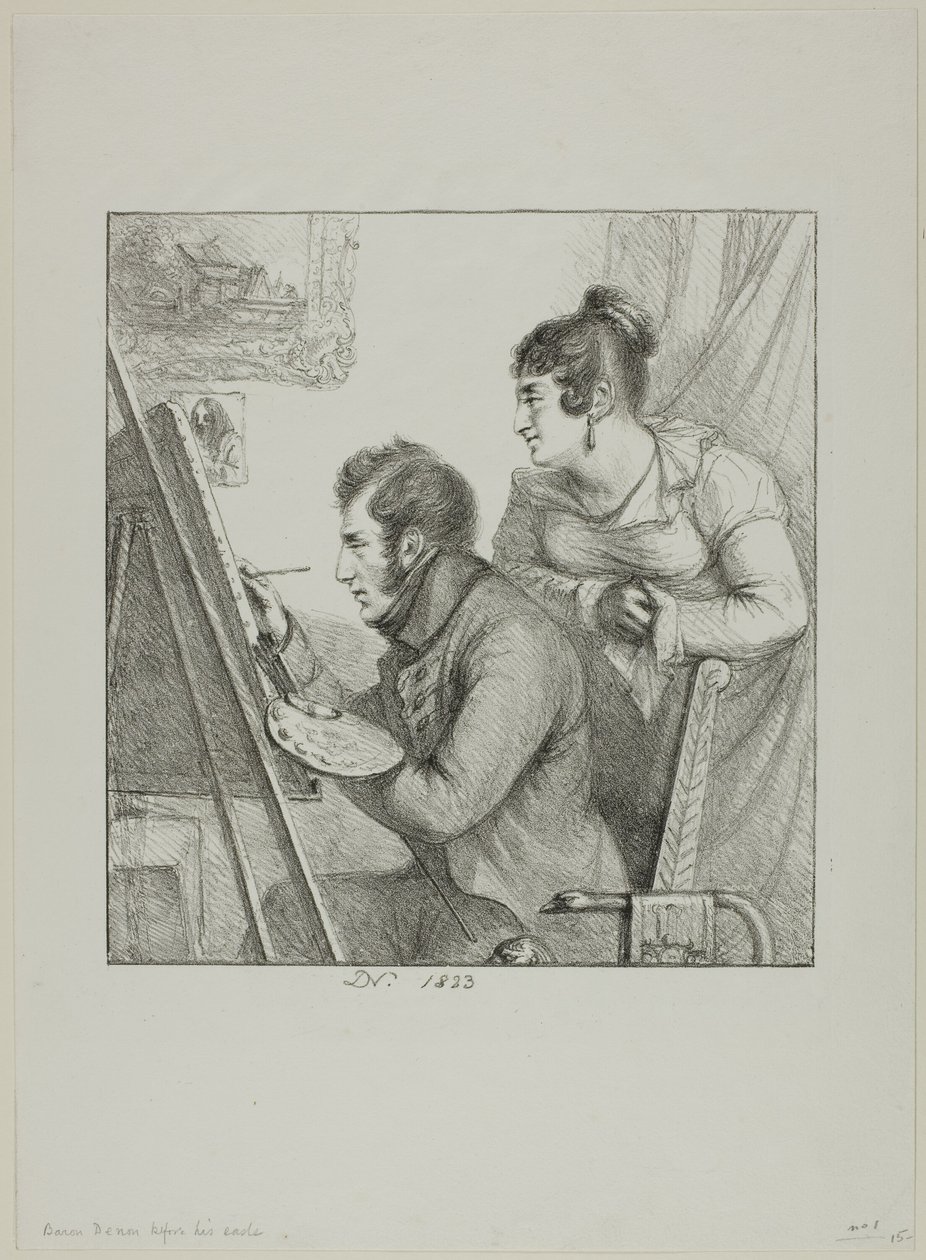 Baron Denon devant son chevalet - Dominique Vivant Denon