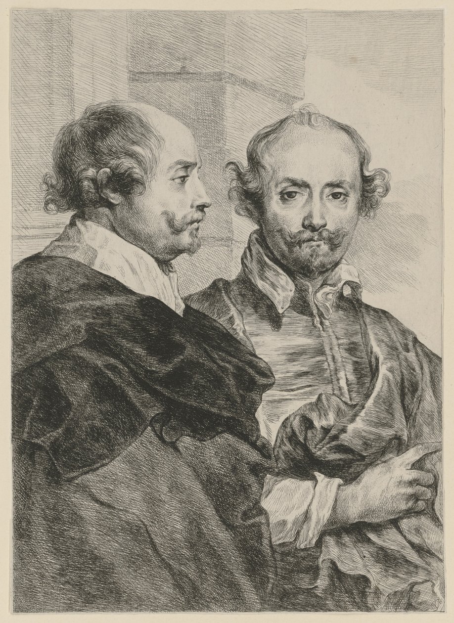Portrait de deux hommes âgés, de profil et de face - Dominique Vivant Denon