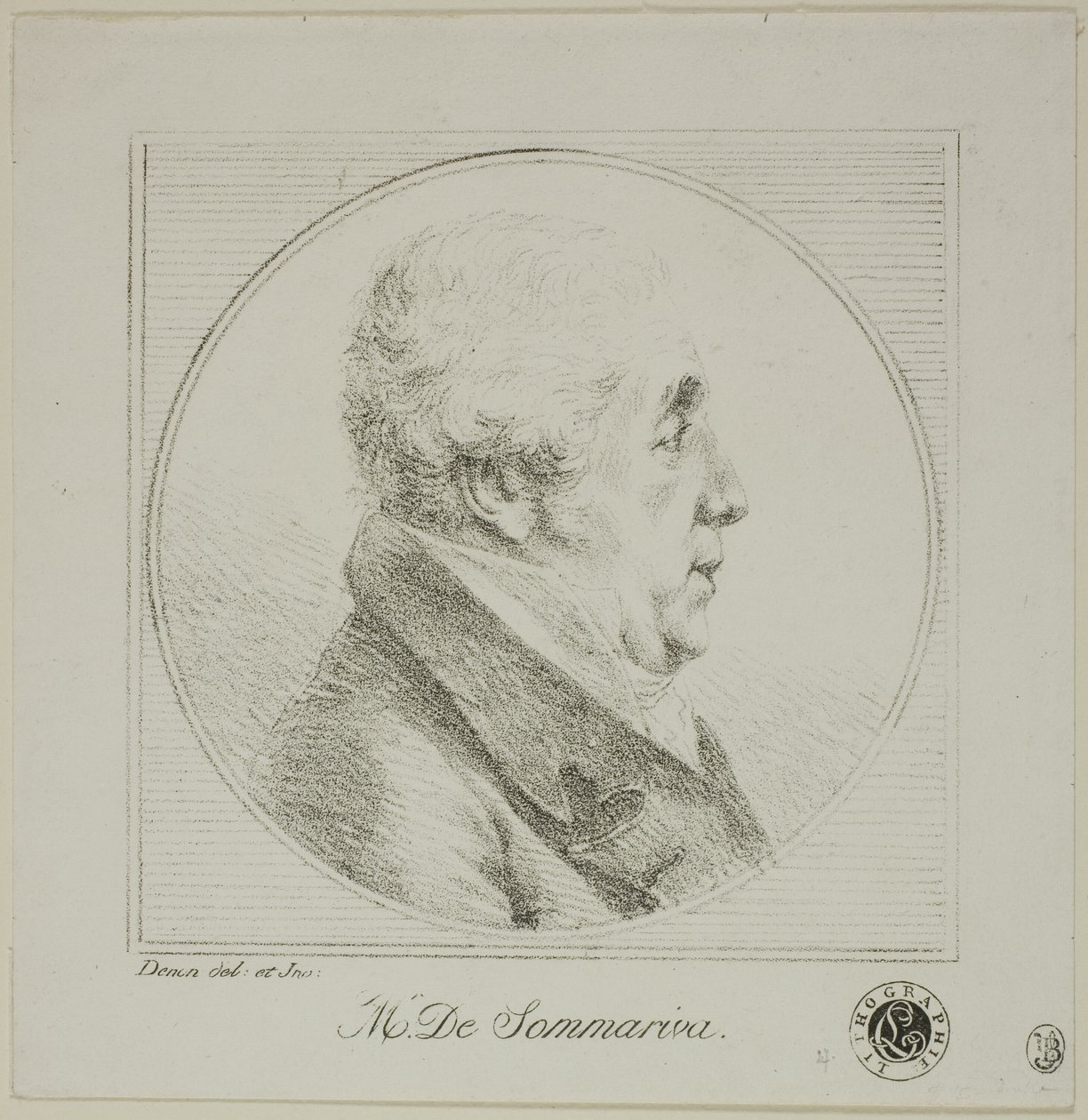 Portrait de profil de Monsieur de Sommariva - Dominique Vivant Denon