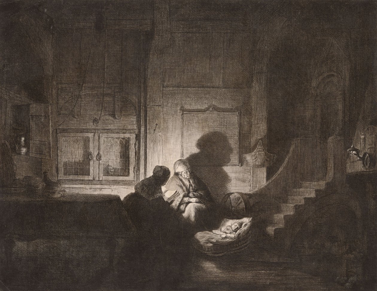 Intérieur : deux femmes et un enfant endormi - Dominique Vivant Denon