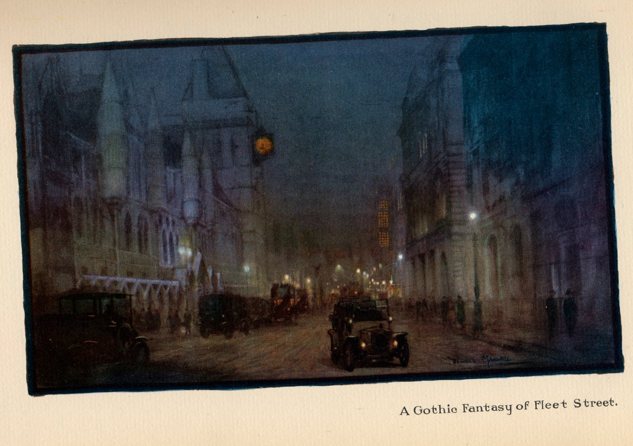 Une fantaisie gothique de Fleet Street, de 