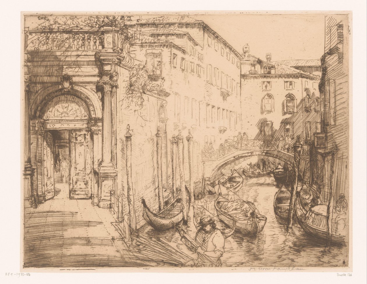 Vue de Venise 1911 (Le Palais Blanc) - Donald Shaw MacLaughlan (signed by artist)