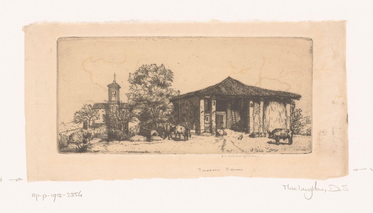 Ferme toscane - Donald Shaw MacLaughlan (signed by artist)