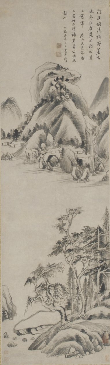Paysage, dynastie Ming, 1617 - Dong Qichang