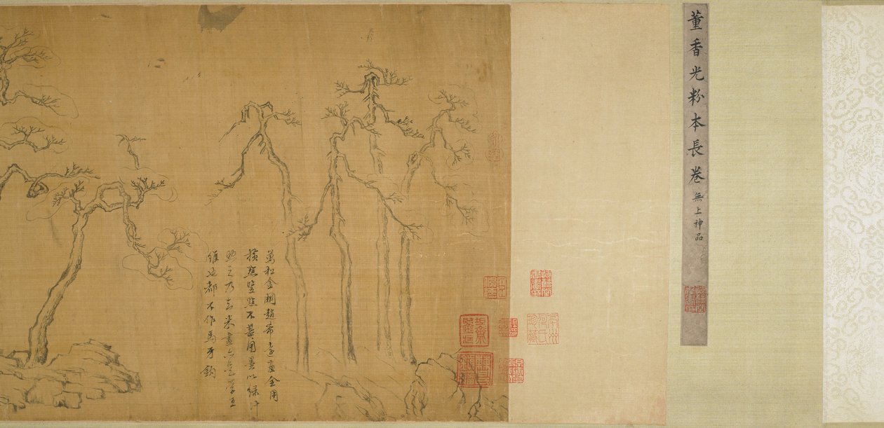 Études sur les arbres et les roches traditionnels - Dong Qichang