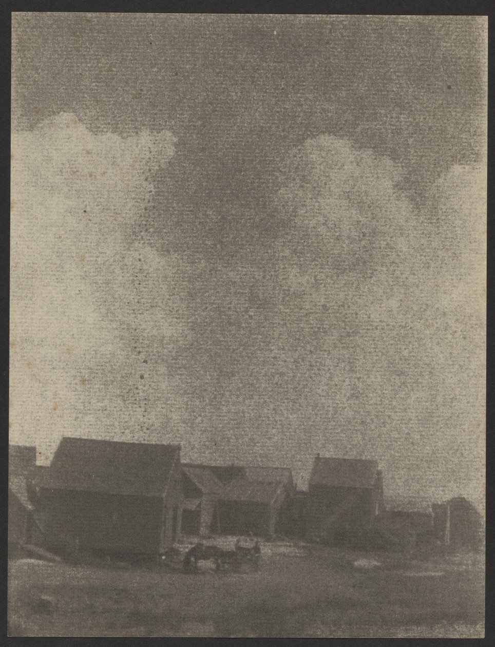 [Bâtiments de ferme avec cheval et charrette] - Doris Ulmann
