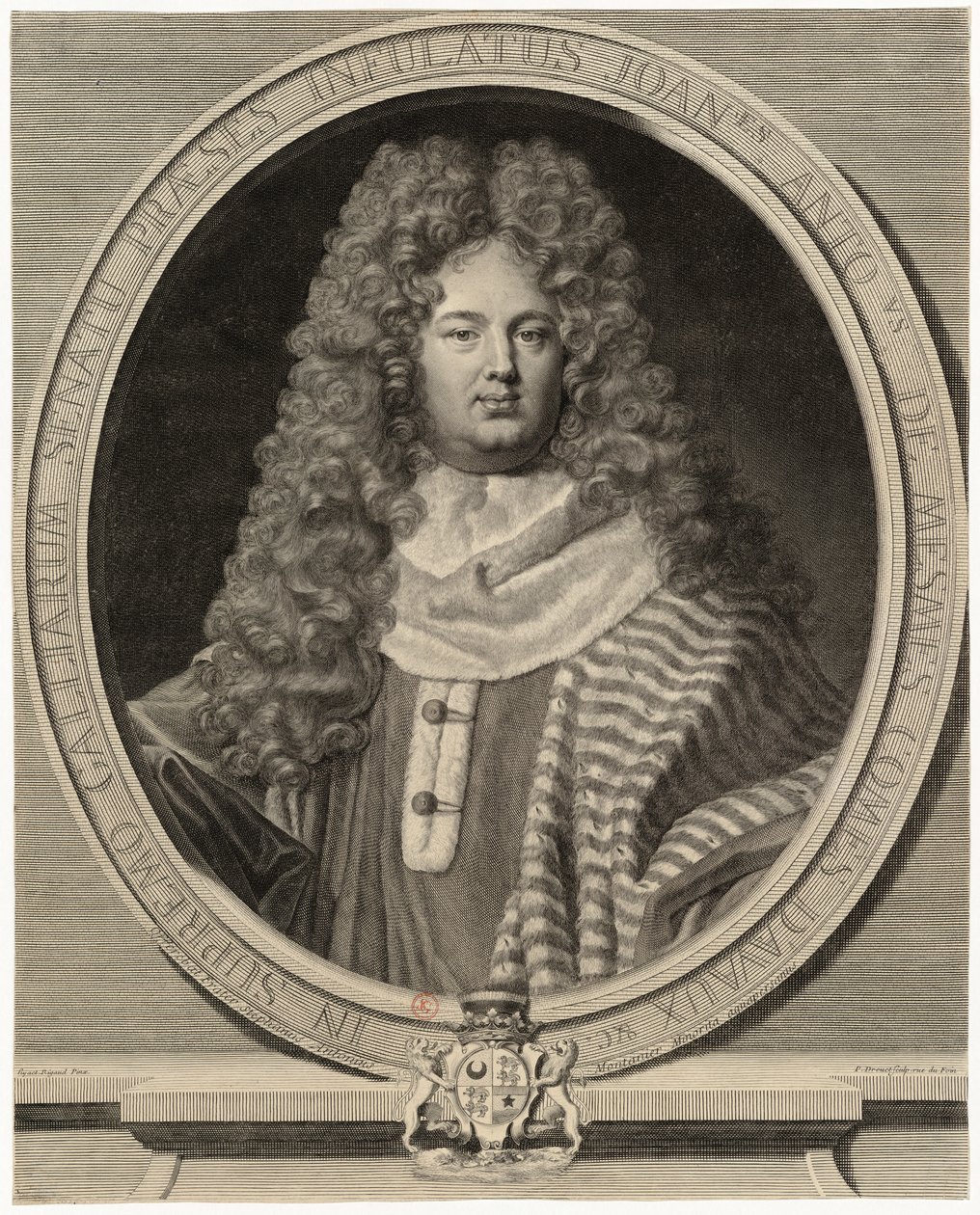 Portrait de Jean-Antoine de Mesmes - Drevet Hyacinthe Rigaud pinxit