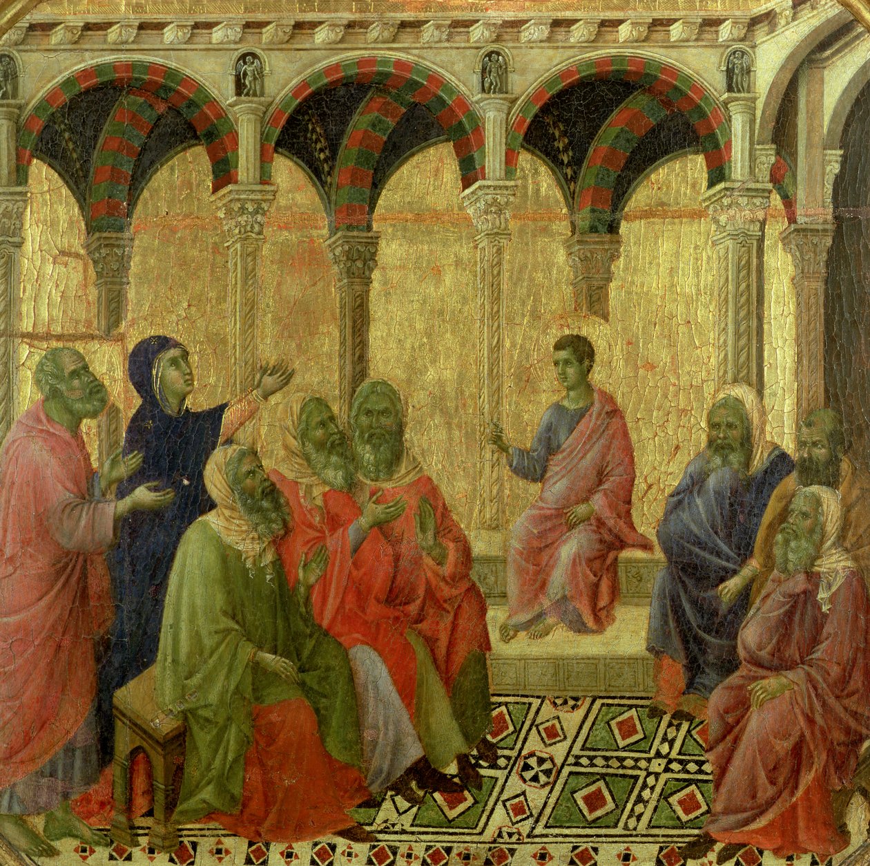 Maestà : Le Christ parmi les docteurs, 1308-11 - Duccio di Buoninsegna