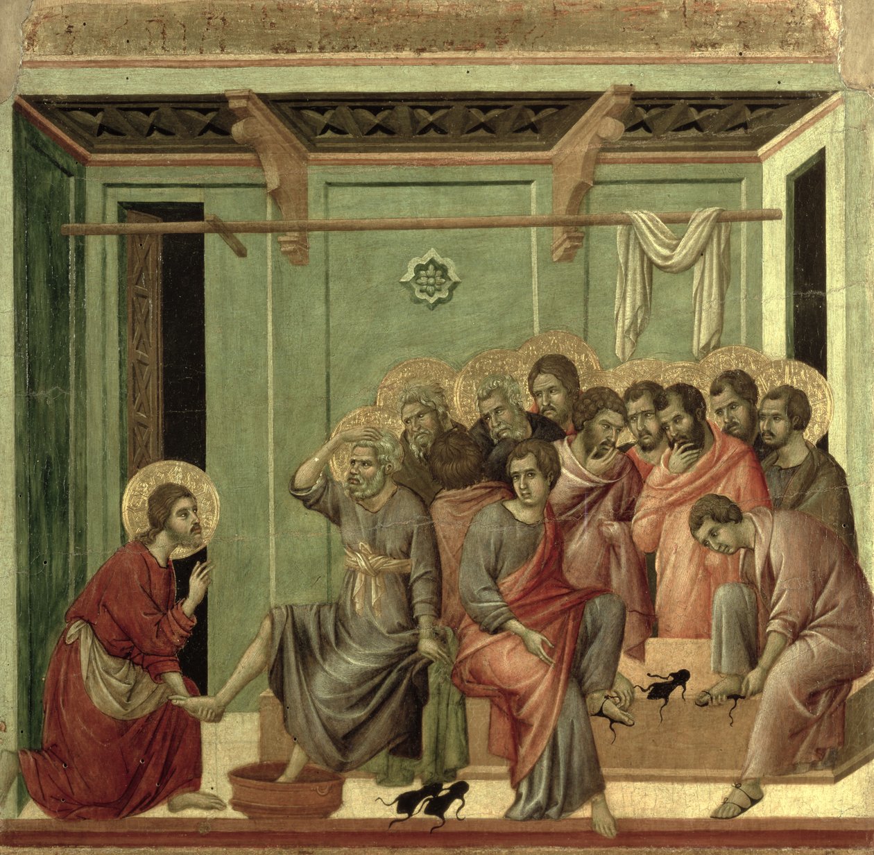 Maestà : Le Christ lavant les pieds des disciples, 1308-11 - Duccio di Buoninsegna