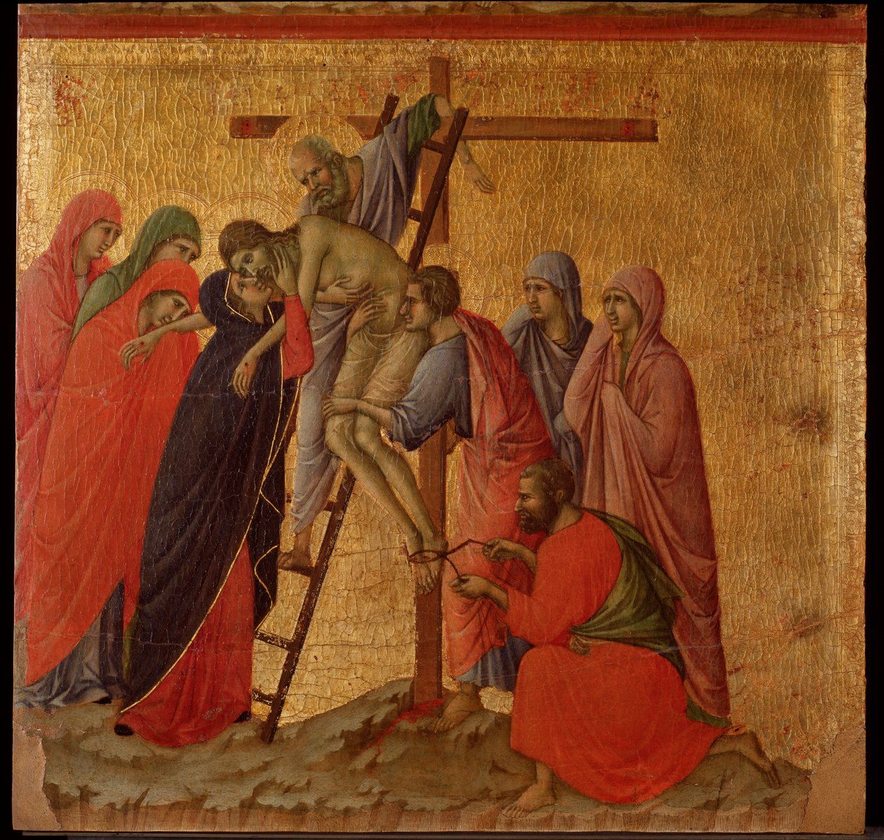 Passion : la déposition. Retable de La Maestà - Duccio di Buoninsegna