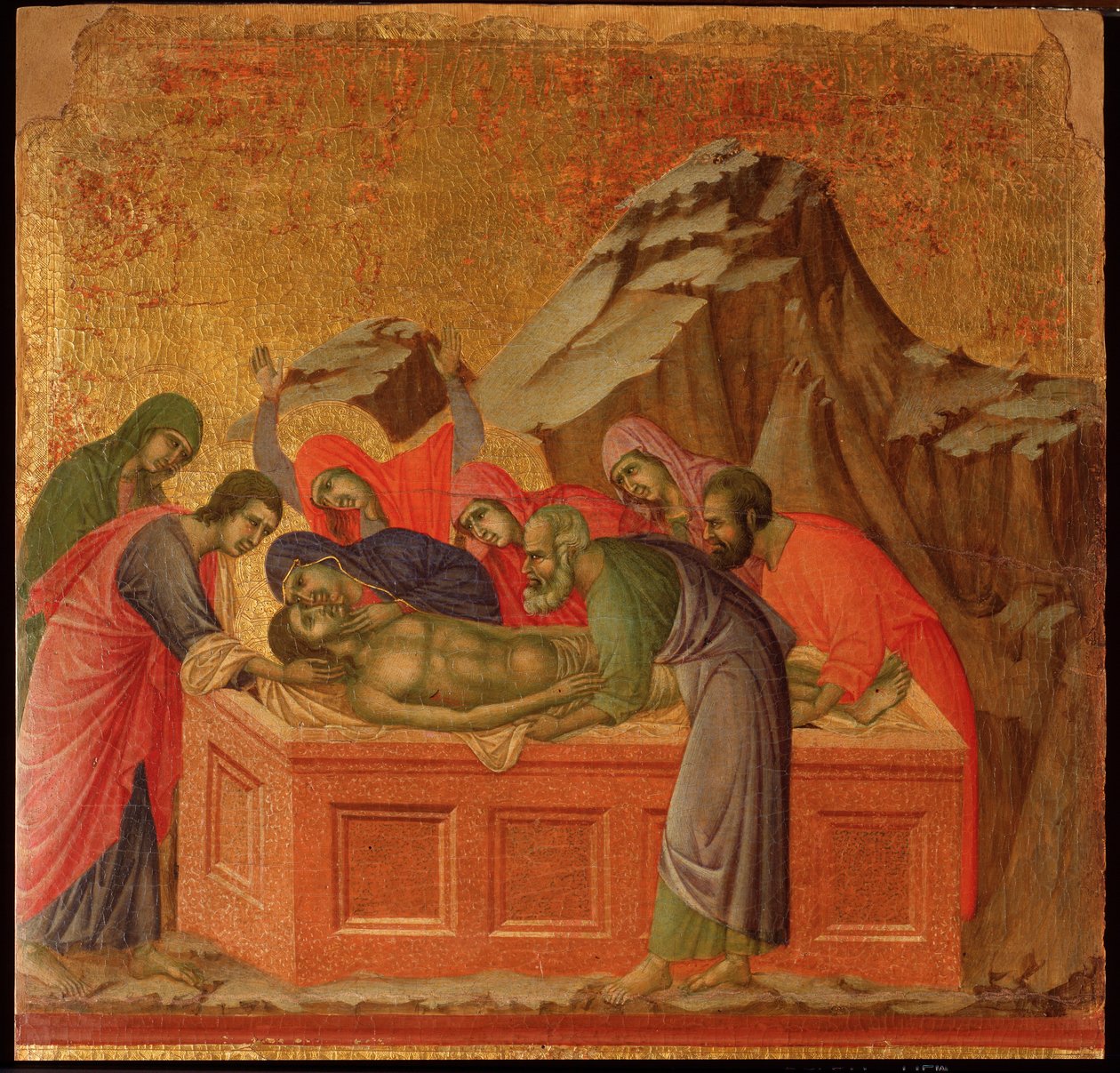 Passion : la mise au tombeau. Retable de la Maestà - Duccio di Buoninsegna