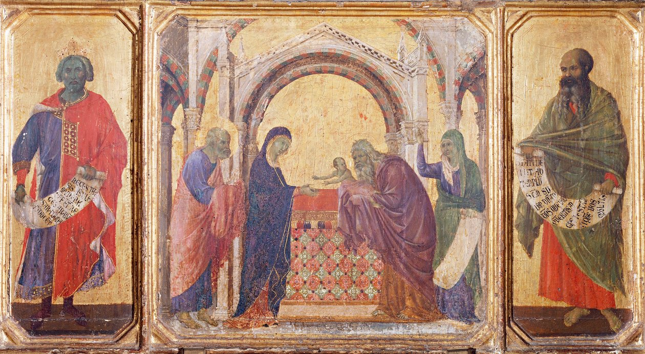 Salomon, présentation au Temple et le prophète Malachie (détail) - Duccio di Buoninsegna