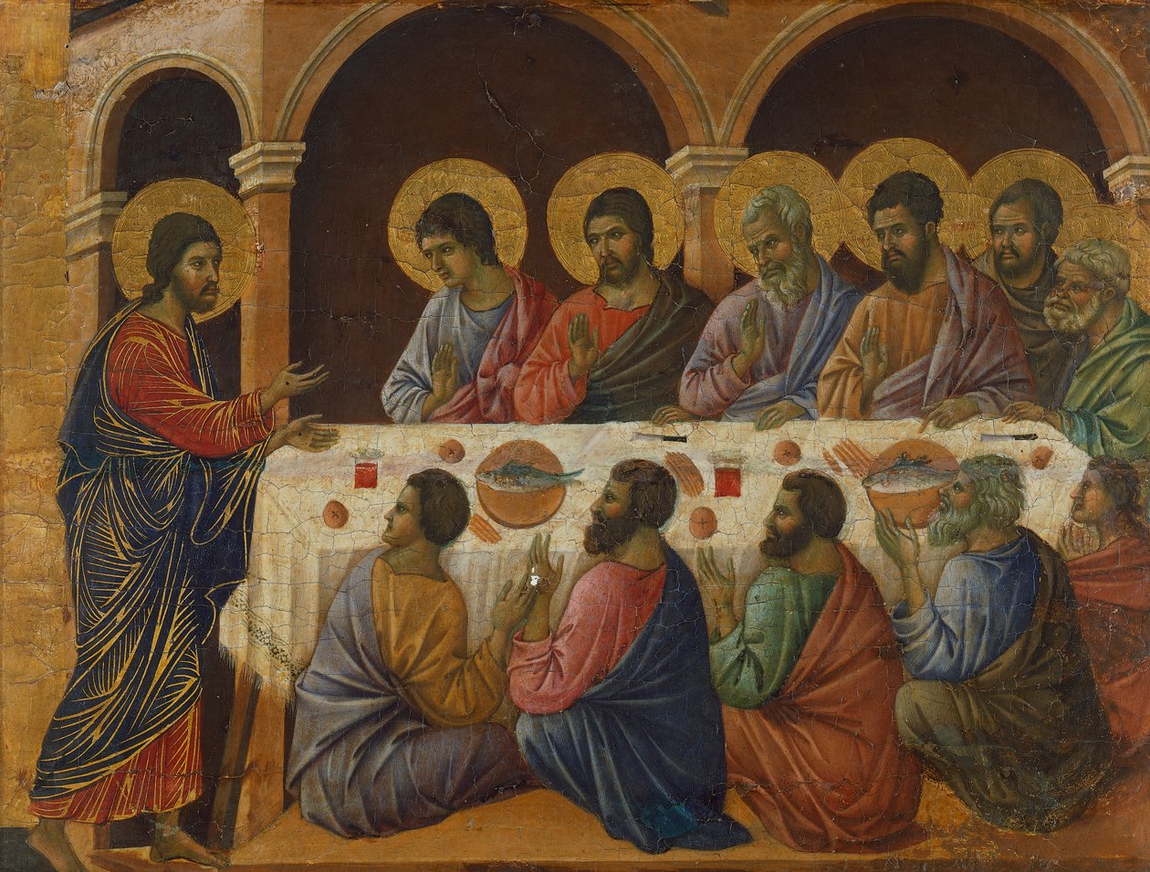 La Cène (détail) - Duccio di Buoninsegna