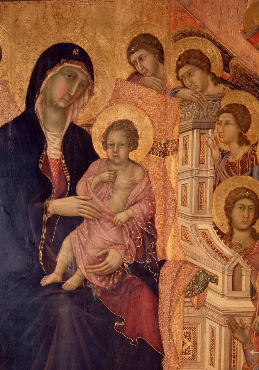 Vierge et enfant sur le trône (La Maestà) - Duccio di Buoninsegna