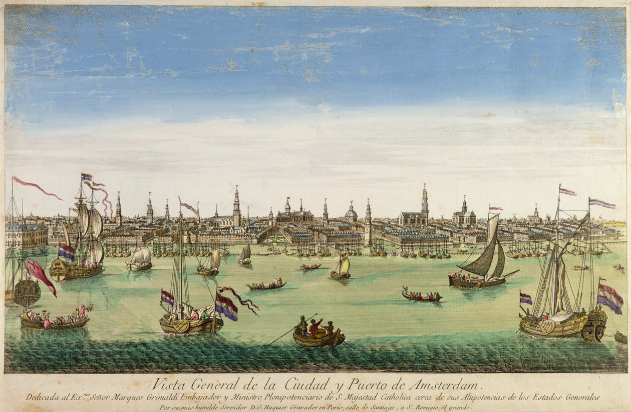 Vue générale du port et de la ville d