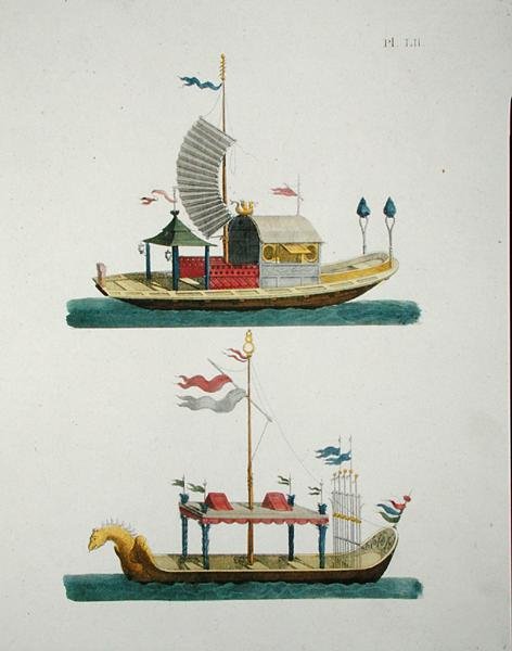 Bateaux ornés chinois, de 