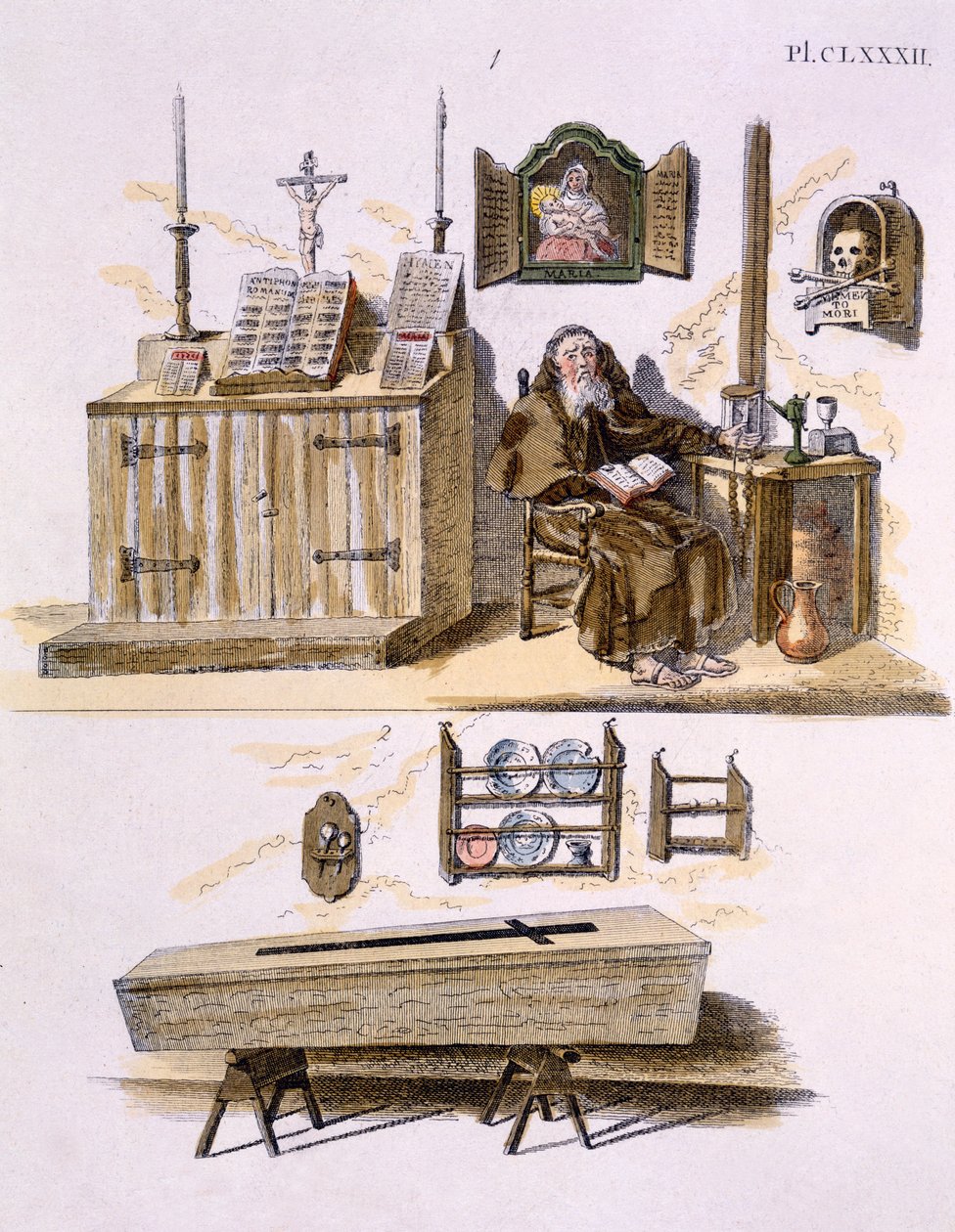 Illustration du Magazine of Garden Gems par G. van Laar, publié en 1802 - Dutch School