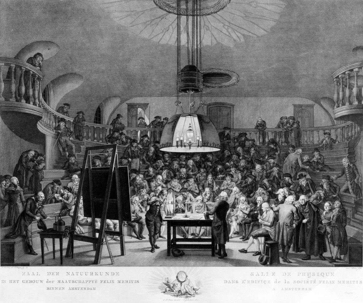 J. H. van Swinden, démontrant la génération d