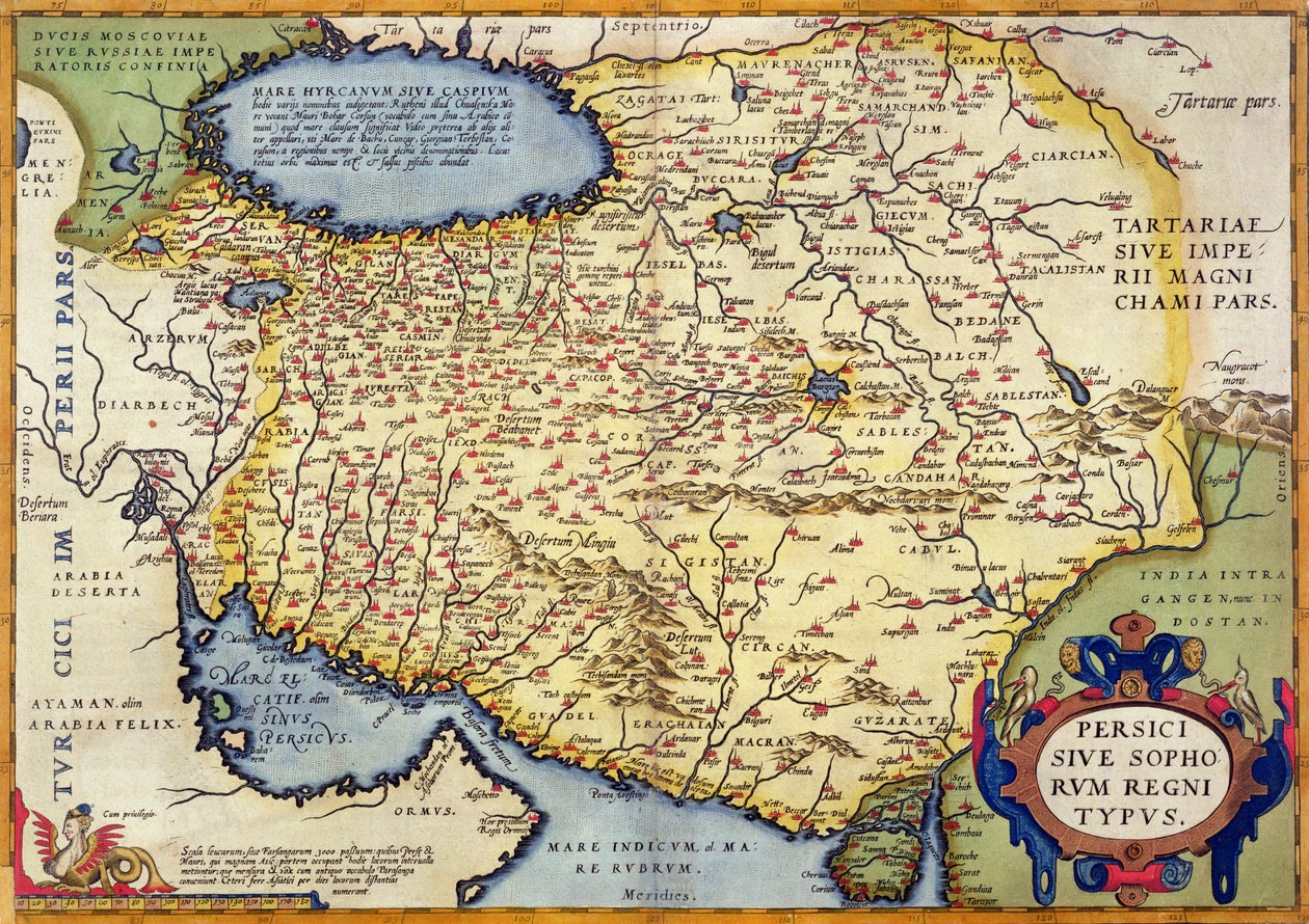 Carte de la Perse, du Theatrum Orbis Terrarum, pub. par Abraham Ortelius, Anvers, c.1590 - Dutch School