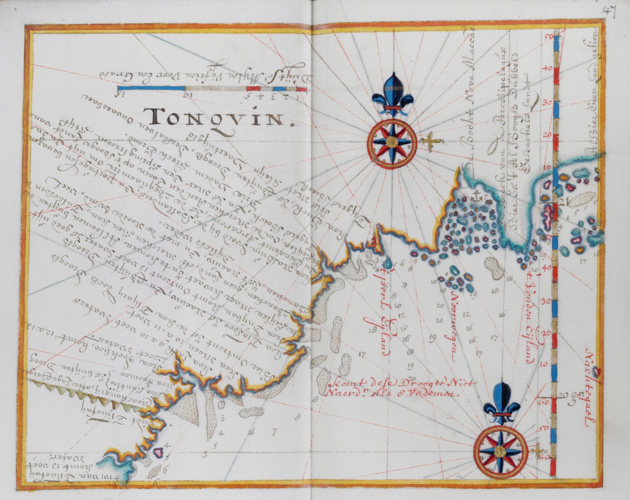 Carte du Tonkin, Chine - Dutch School
