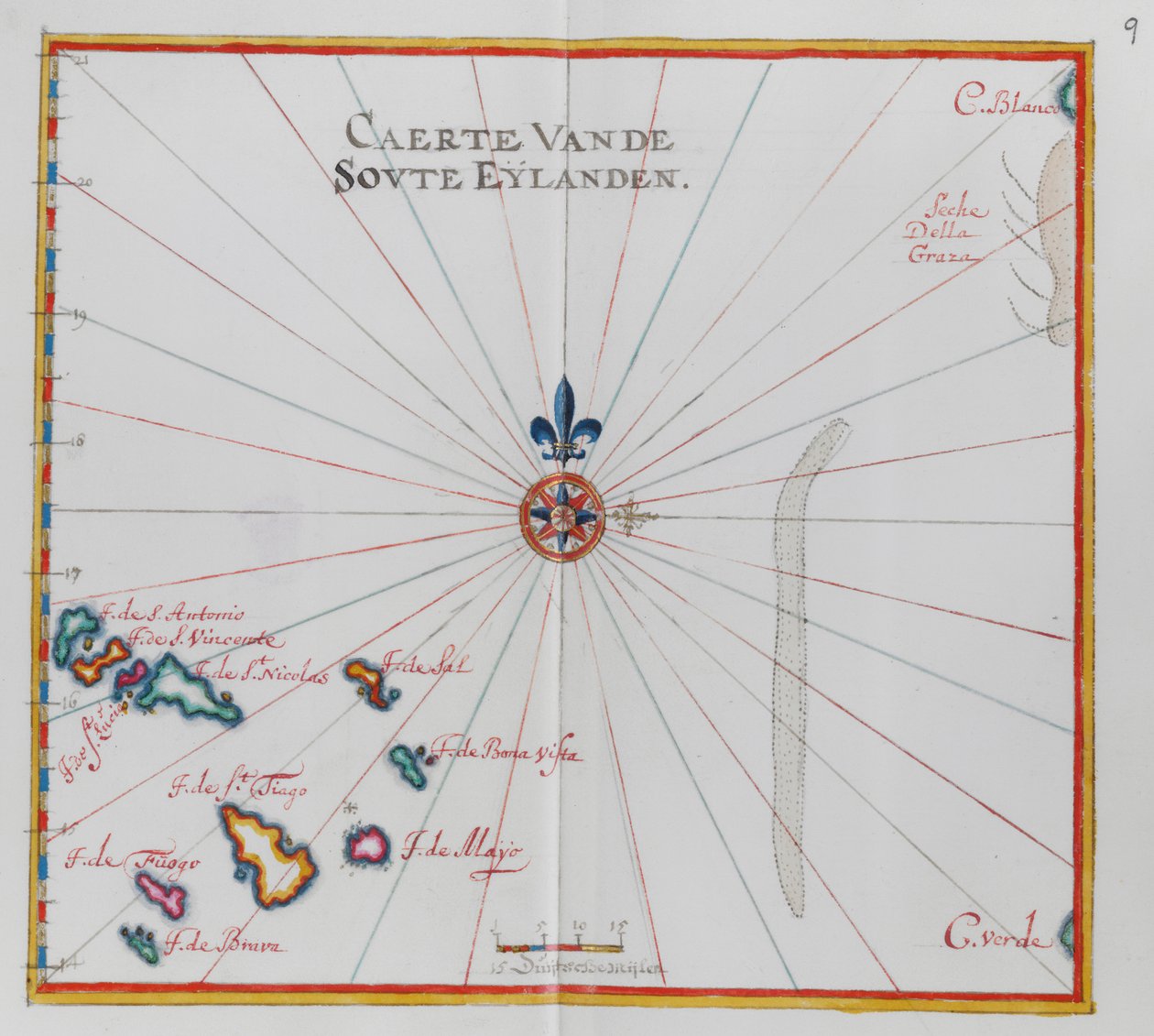 Carte des îles du Cap-Vert - Dutch School