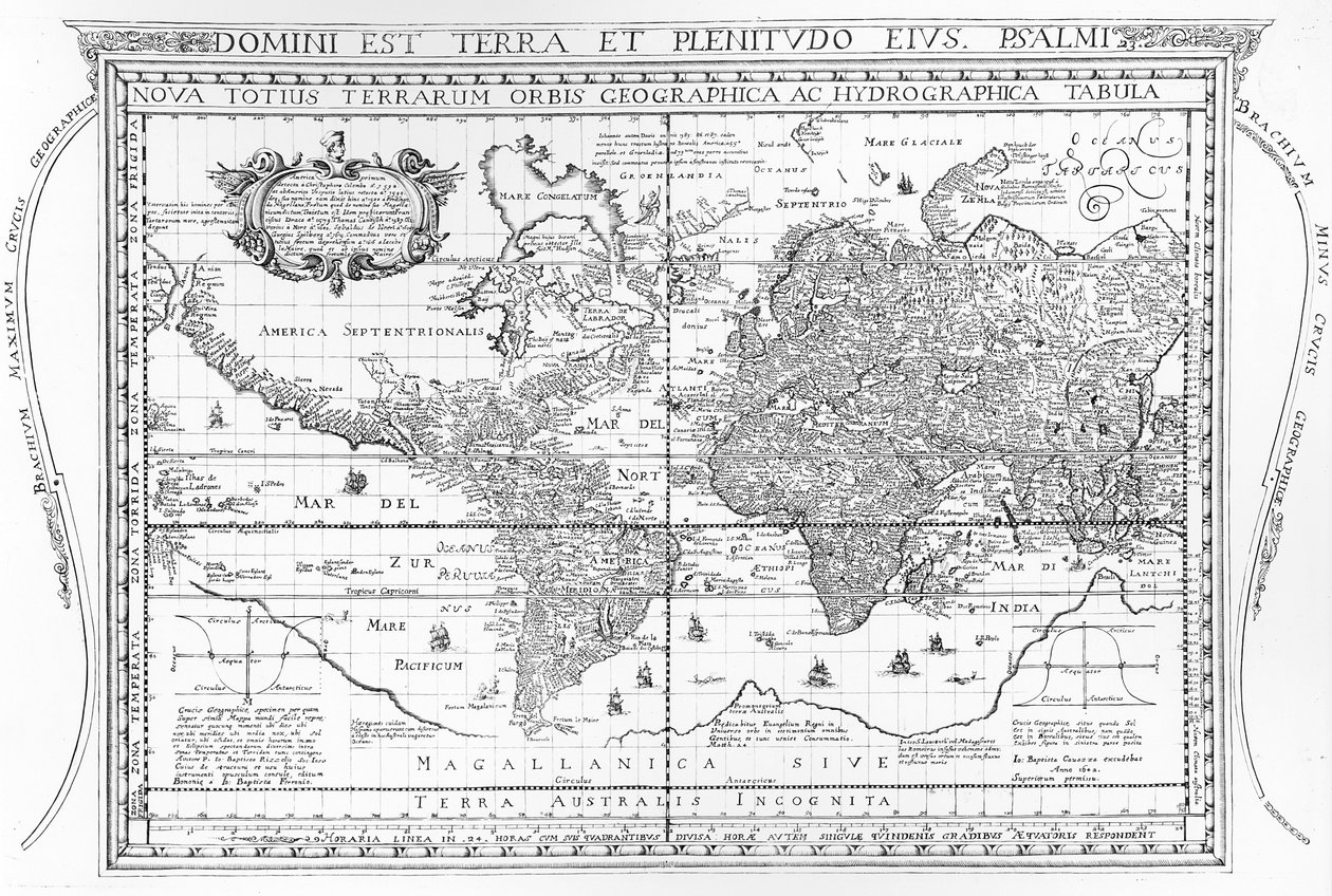 Nova Totius Terrarum Orbis Geographica Ac Hydrographica Tabula, 1642 - Dutch School