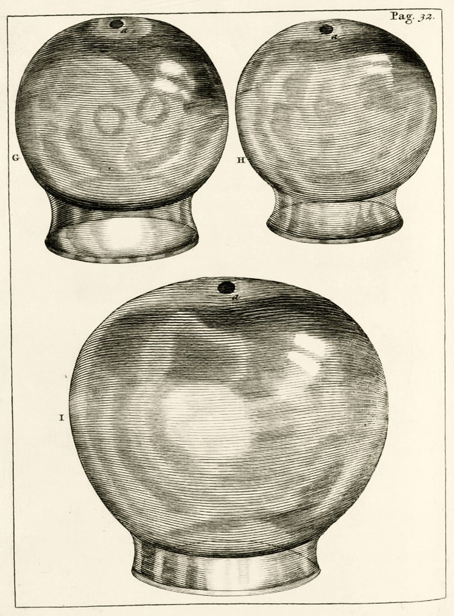 Divers verres à ventouses, de Exercitationes Practicae circa Medendi Methodum par Frederik Dekkers, 1694 - Dutch School