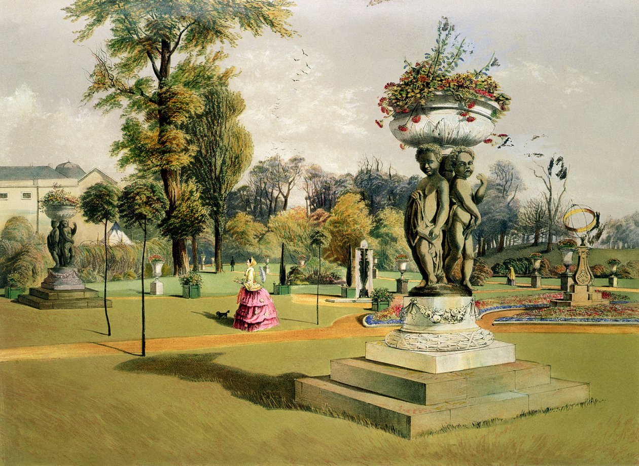 Le jardin en terrasse, Woburn Abbey - E. Adveno Brooke