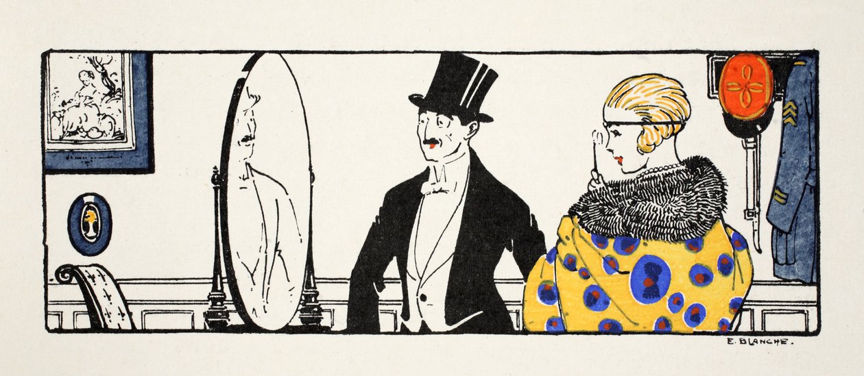 Réflexions - une nouvelle vie (impression pochoir) - E. Blanche