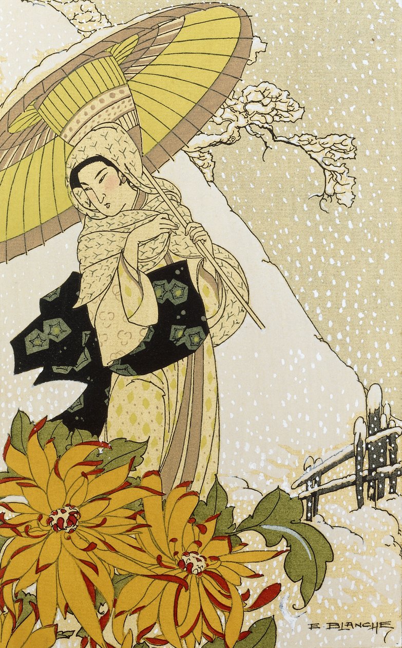 Neige au Japon - E. Blanche