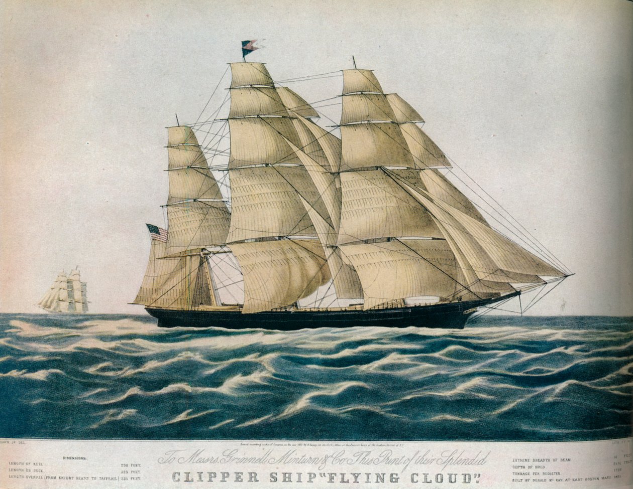 Clipper Ship: Flying Cloud, 1852 - E Brown Jr