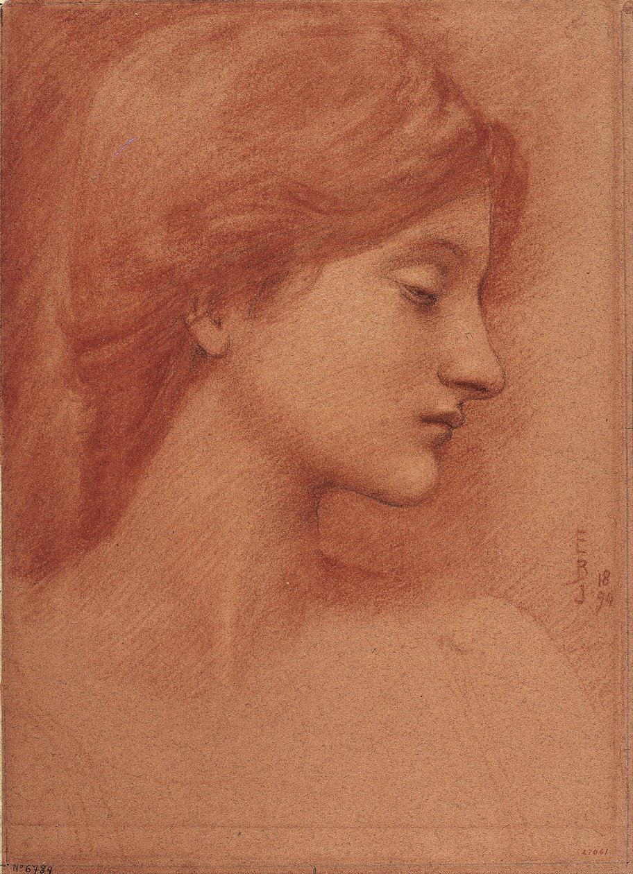 Tête de femme - E. Burne Jones