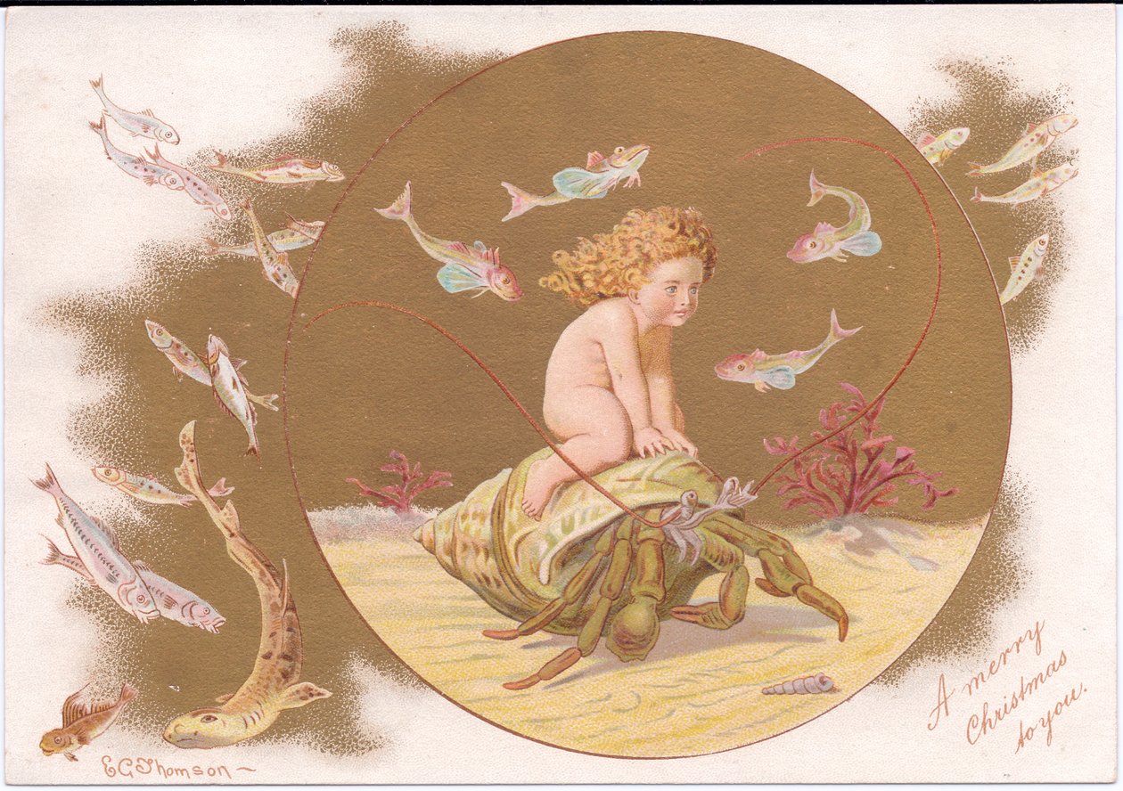 Carte de Noël victorienne d