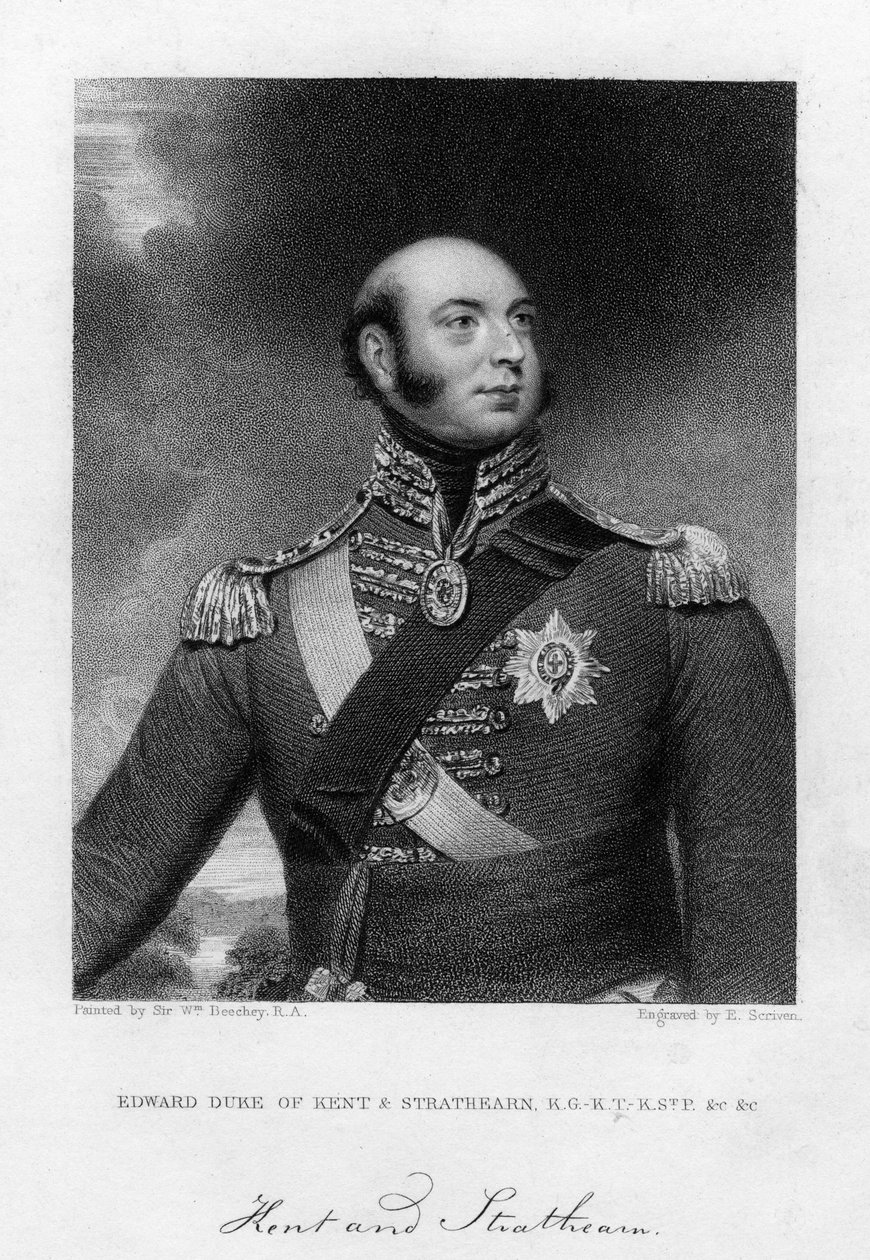 Prince Edward Augustus 1767-1820, duc de Kent et de Strathearn, 19ème siècle - E. Scriven