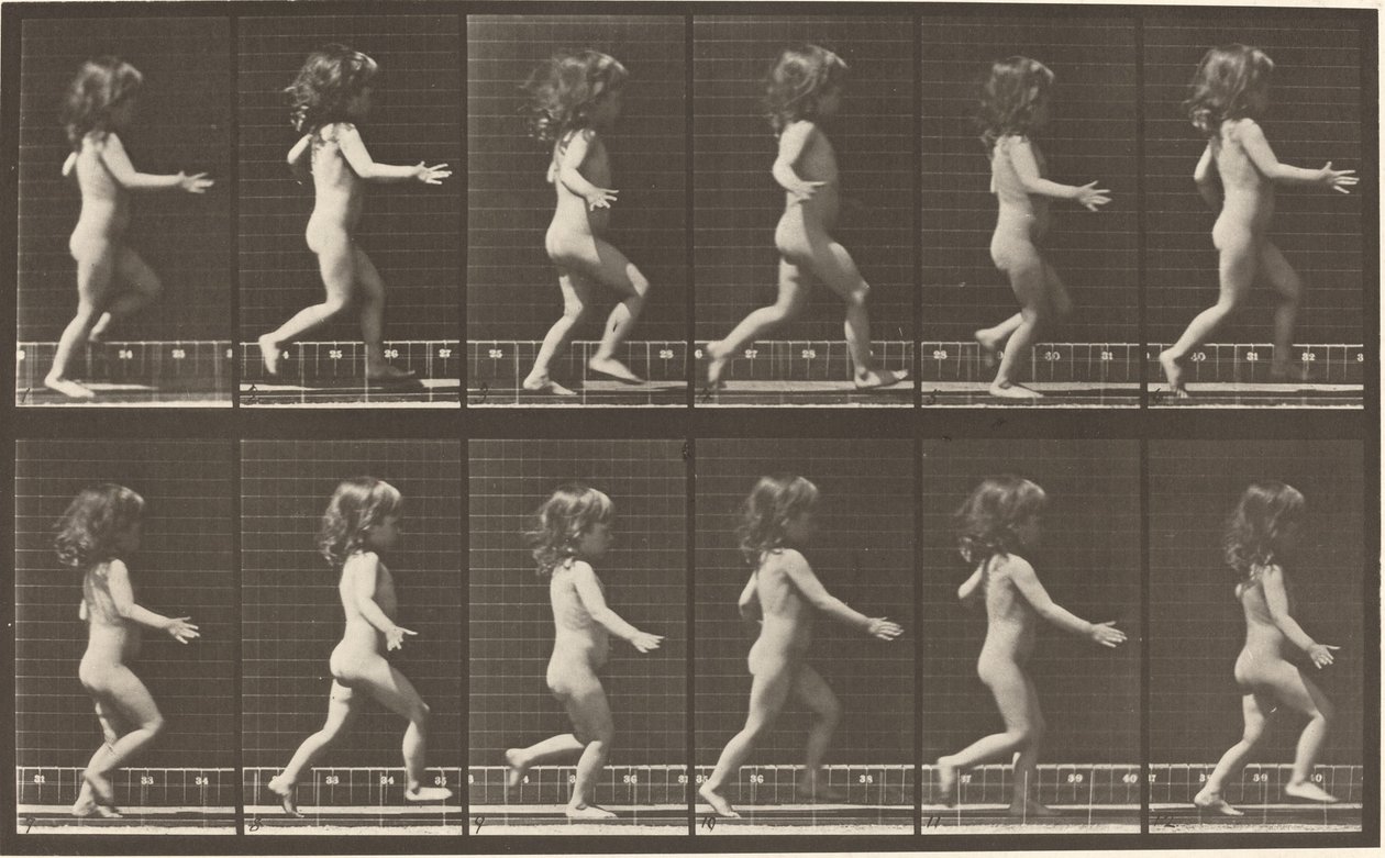 Planche Numéro 469. Enfant courant, 1887 - Eadweard Muybridge