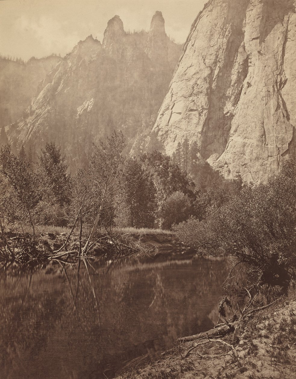 Flèches de la cathédrale, vallée de Yosemite - Eadweard Muybridge