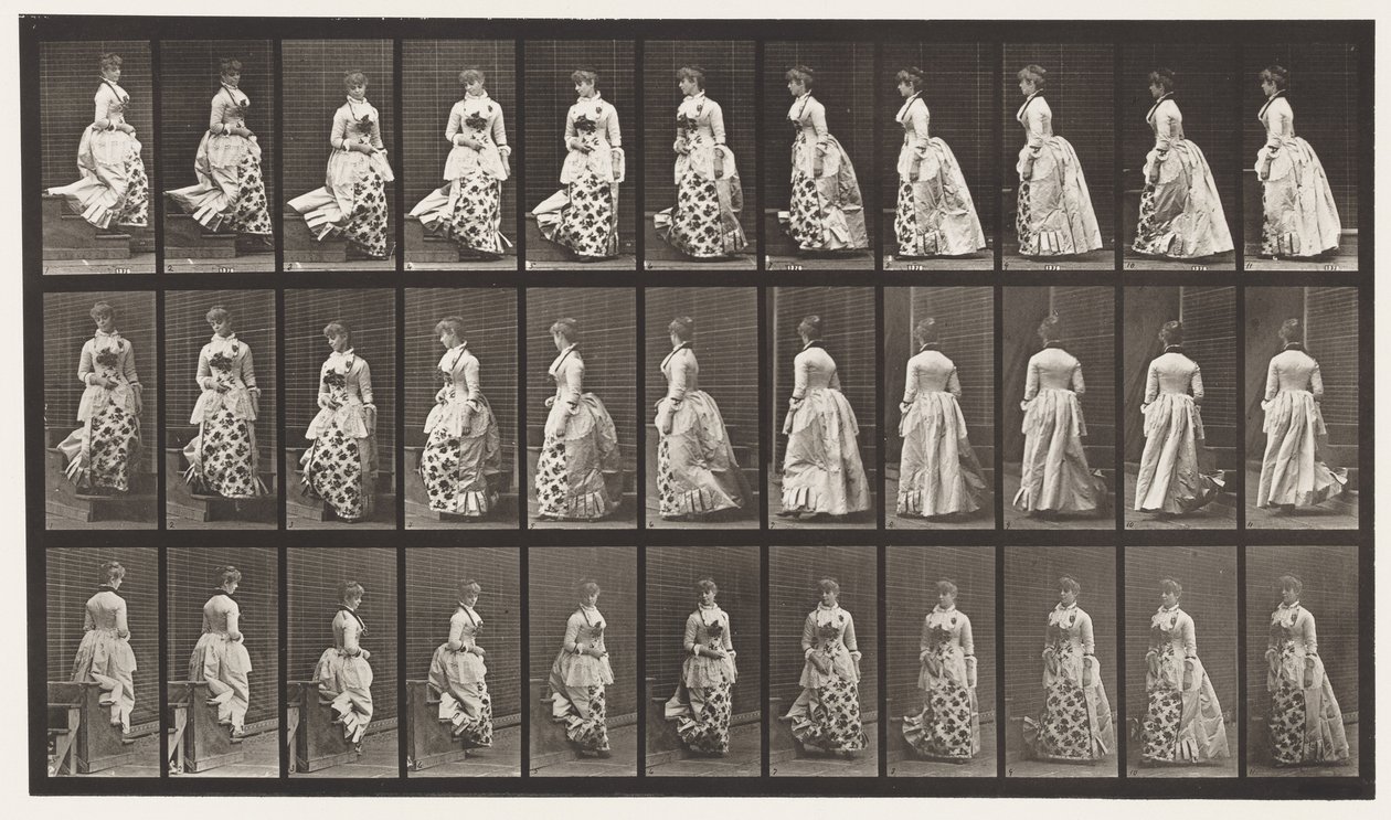 Planche 139. Descente des escaliers en tournant - Eadweard Muybridge