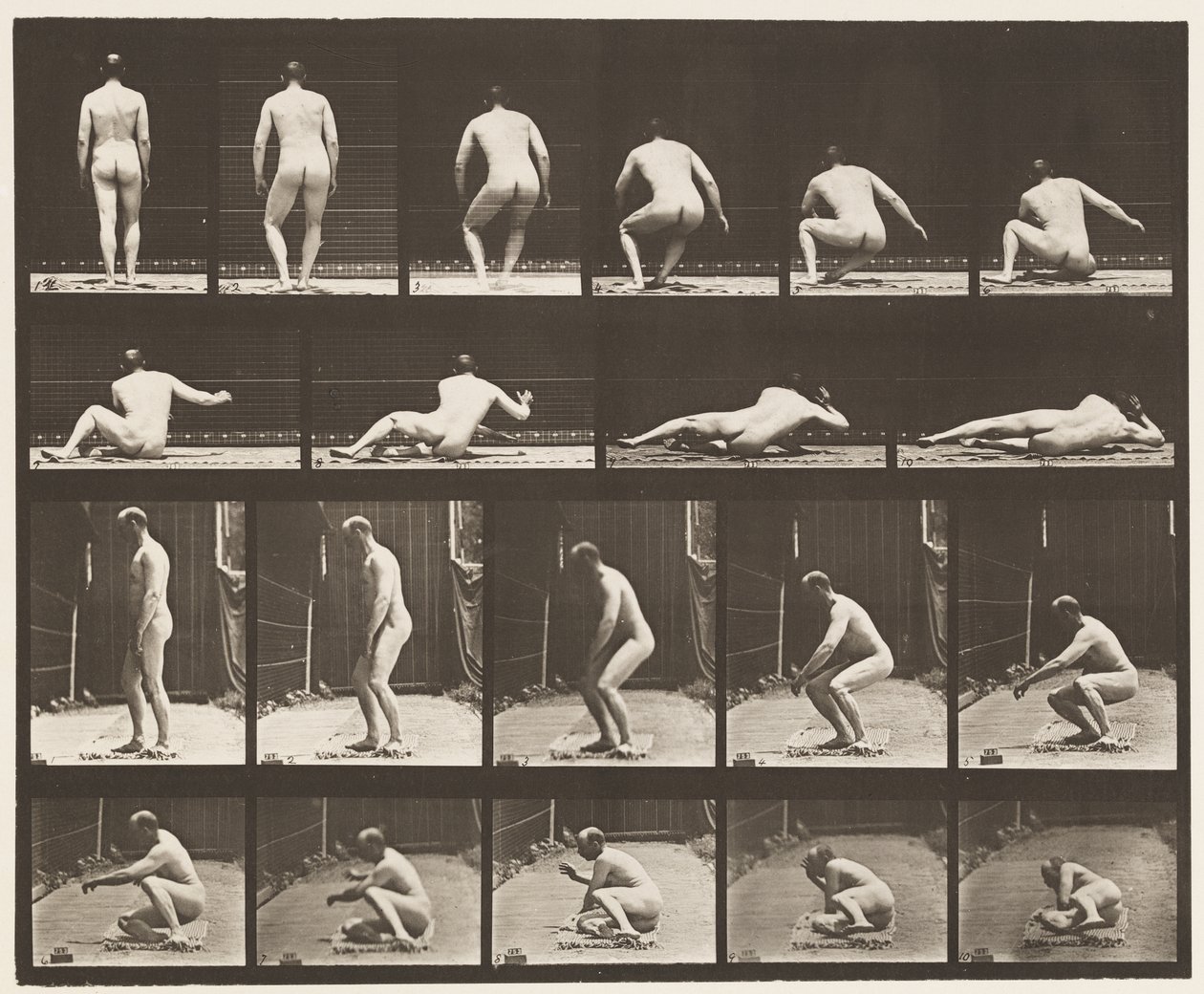 Allongé sur le Sol, 1885 - Eadweard Muybridge