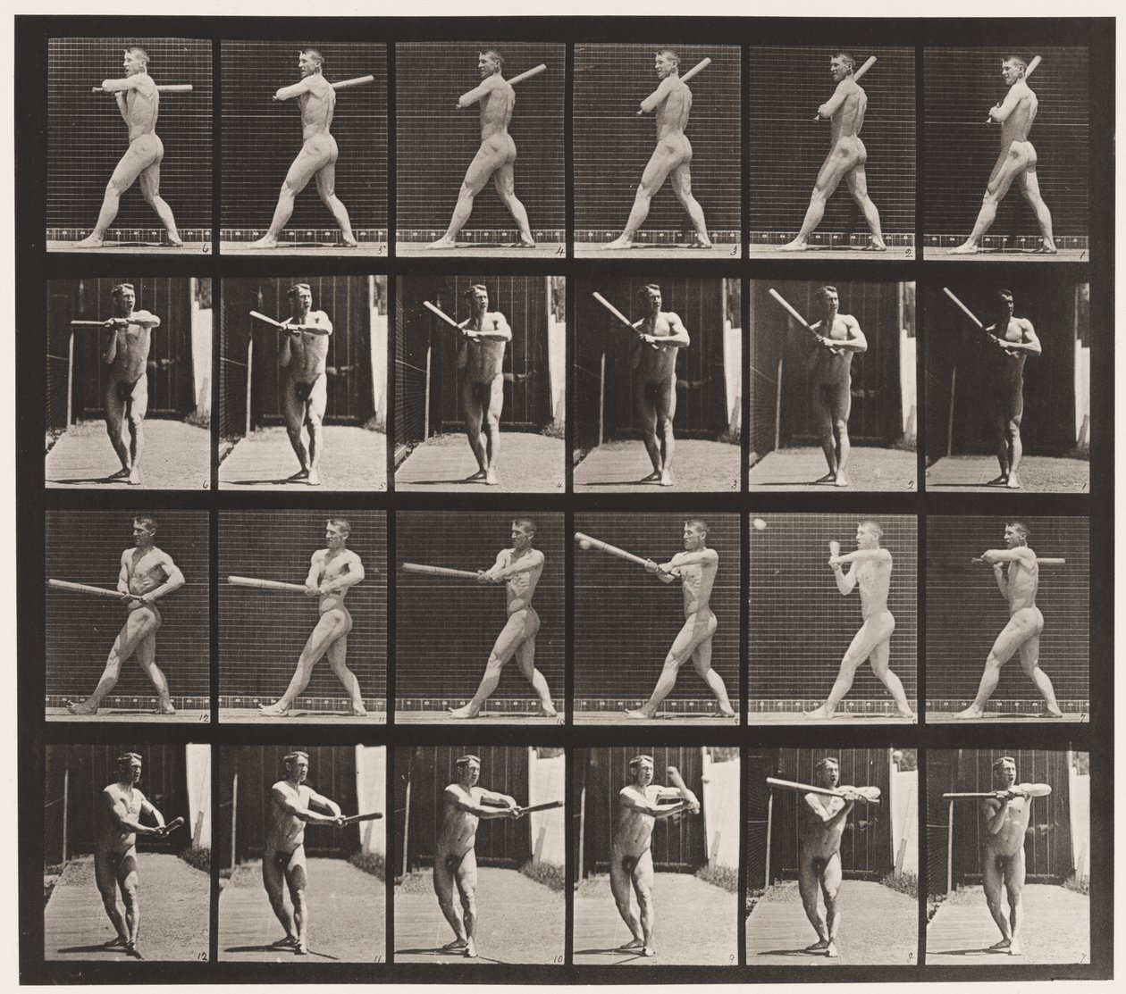 Planche 274. Base-ball; Frapper - Eadweard Muybridge
