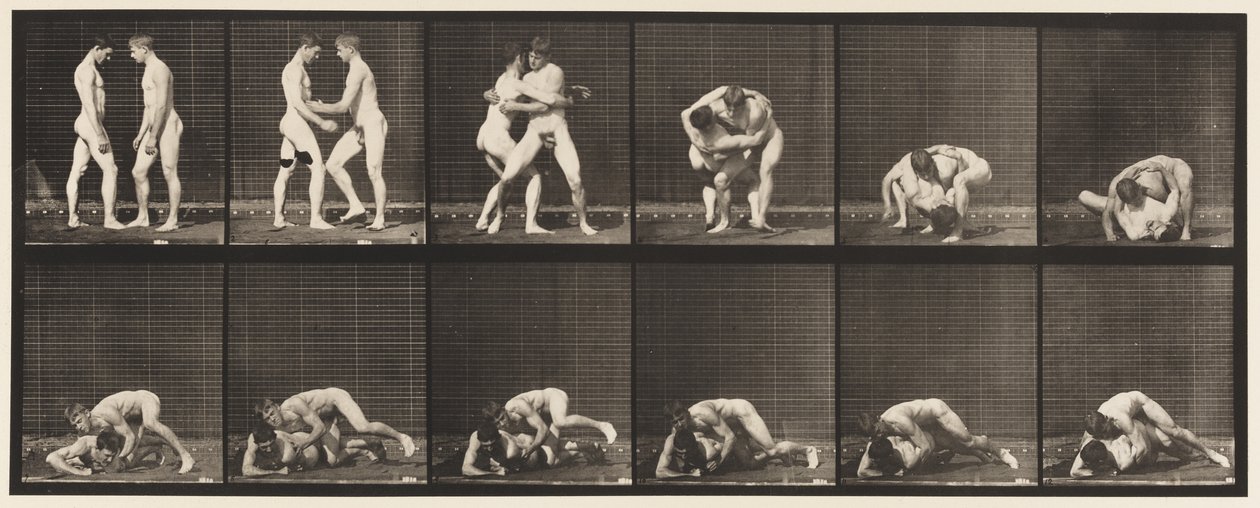 Lutte, Verrouillage, 1885 - Eadweard Muybridge