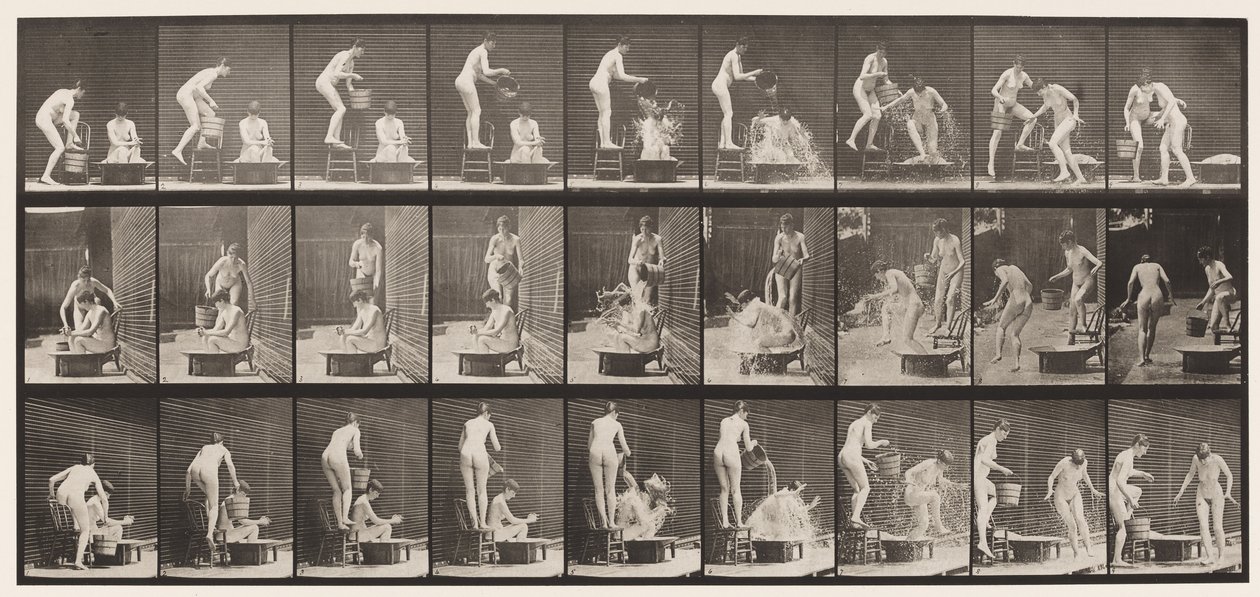 Planche 408. Deux modèles - Eadweard Muybridge