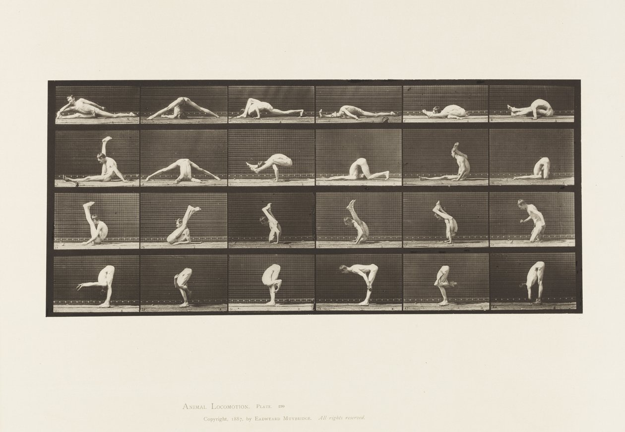 Contorsions au sol - Eadweard Muybridge