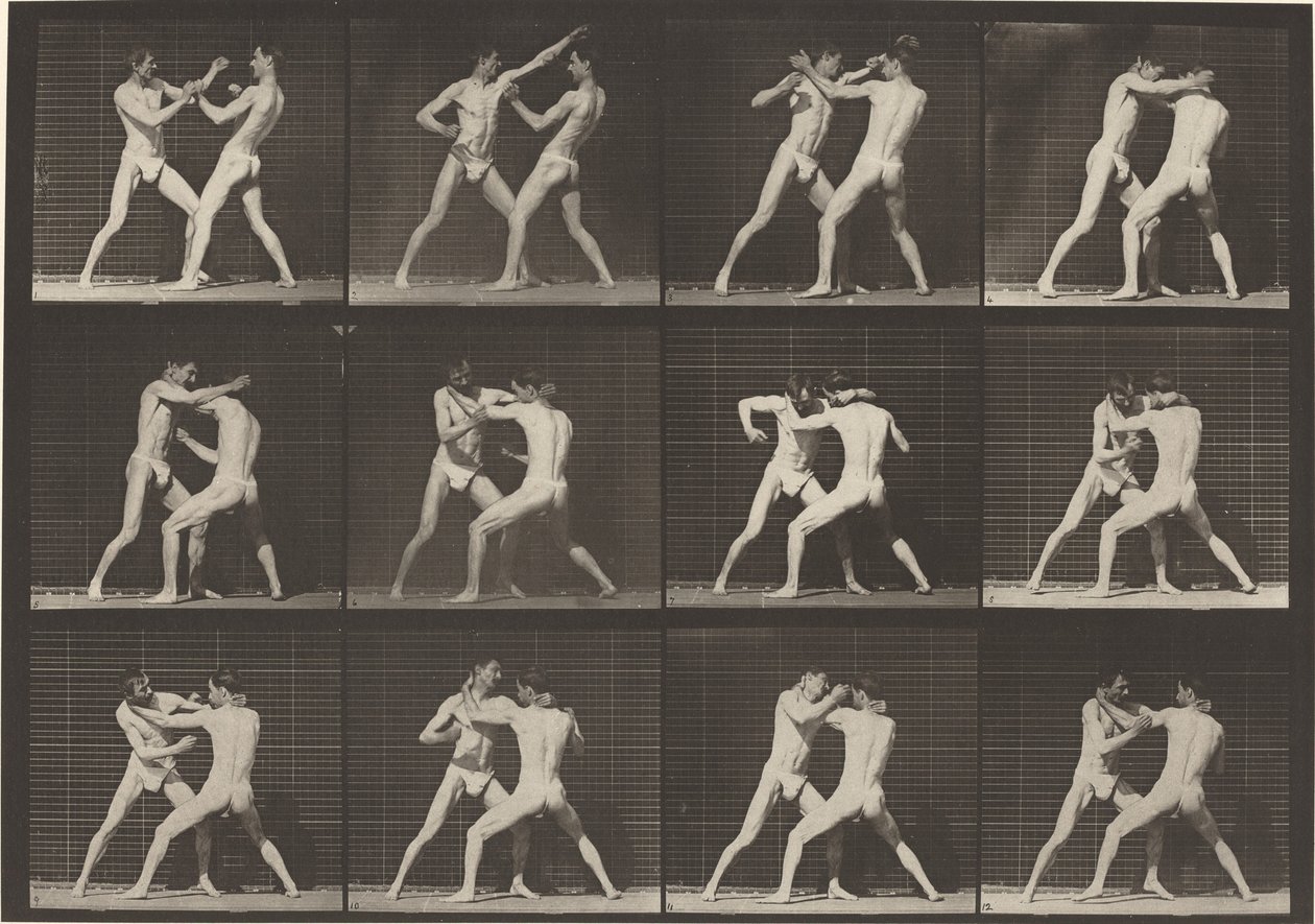 Numéro de plaque 340. Boxe, main ouverte (chaussures) - Eadweard Muybridge