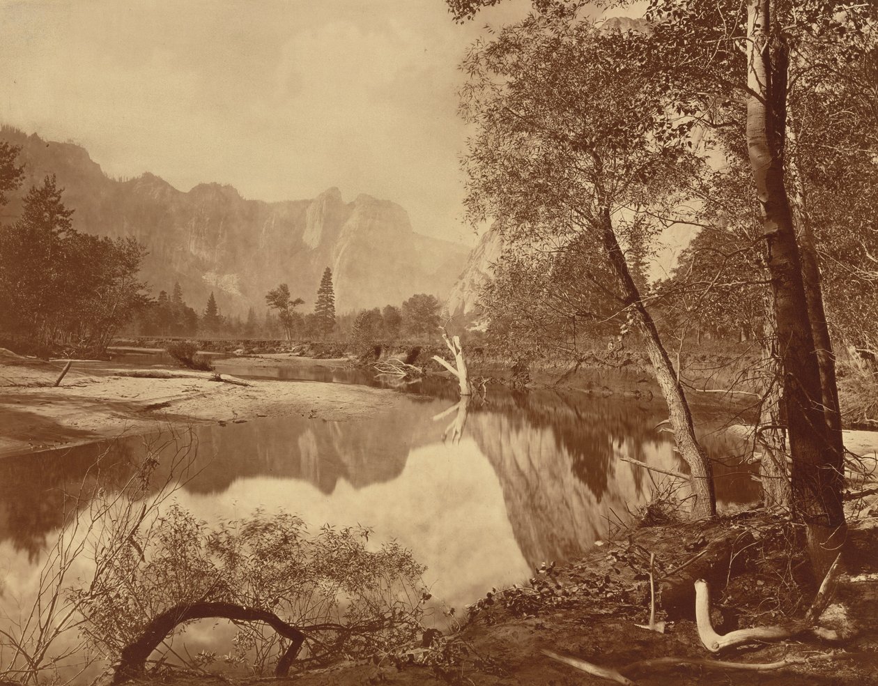 Vallée du Yosemite depuis le camp Mosquito, n° 22, 1872 (photo) - Eadweard Muybridge