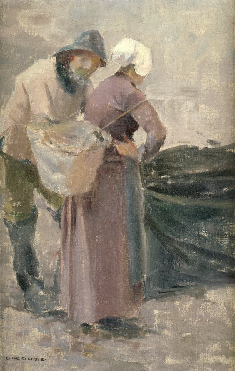 La ménagère regardant la prise du pêcheur, c.1900 - Eanger Irving Couse