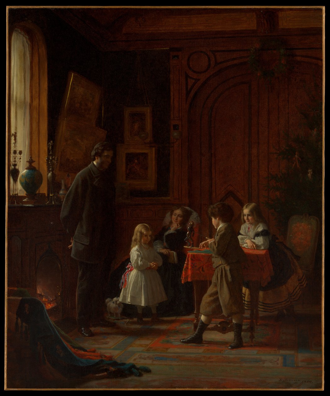 Noël, la famille Blodgett - Eastman Johnson